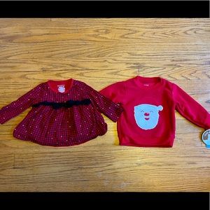 Baby Girl Christmas Shirts Set 3-6 Months